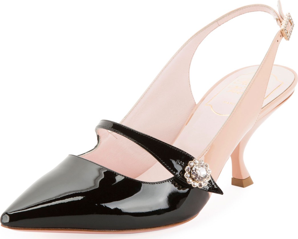 Roger Vivier Jeweled Slingback Pumps