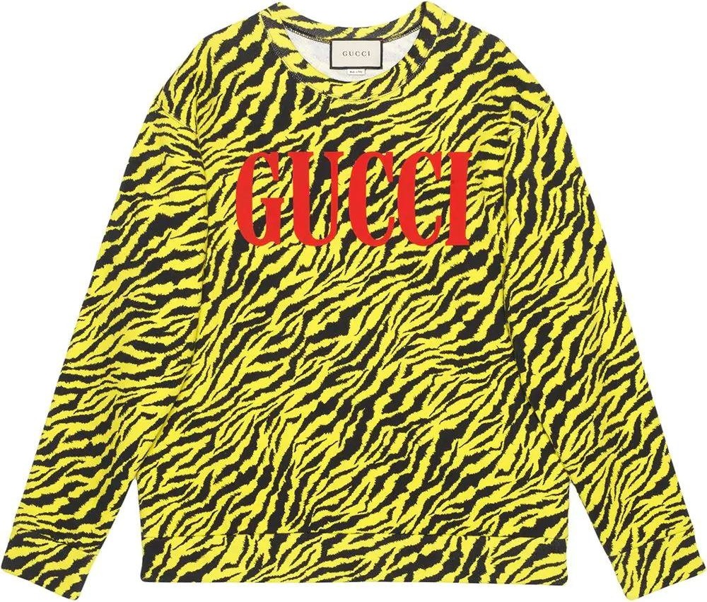 Gucci Oversize sweatshirt with zebra print