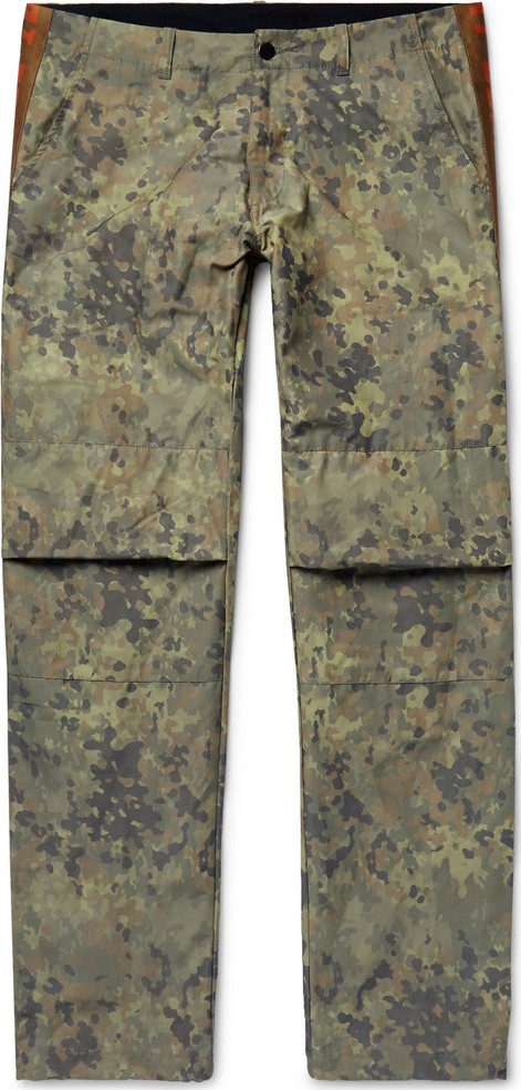 Resort Corps Webbing-Trimmed Camouflage-Print Cotton-Blend Trousers