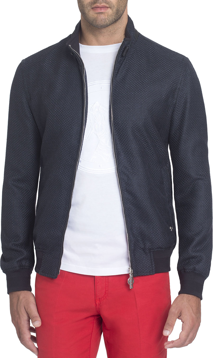 Stefano Ricci Mock-Neck Bomber Jacket