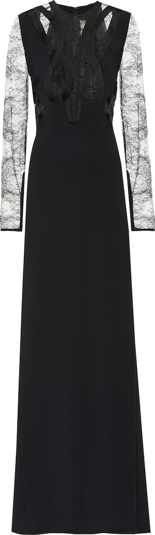 ELIE SAAB Crêpe and lace dress
