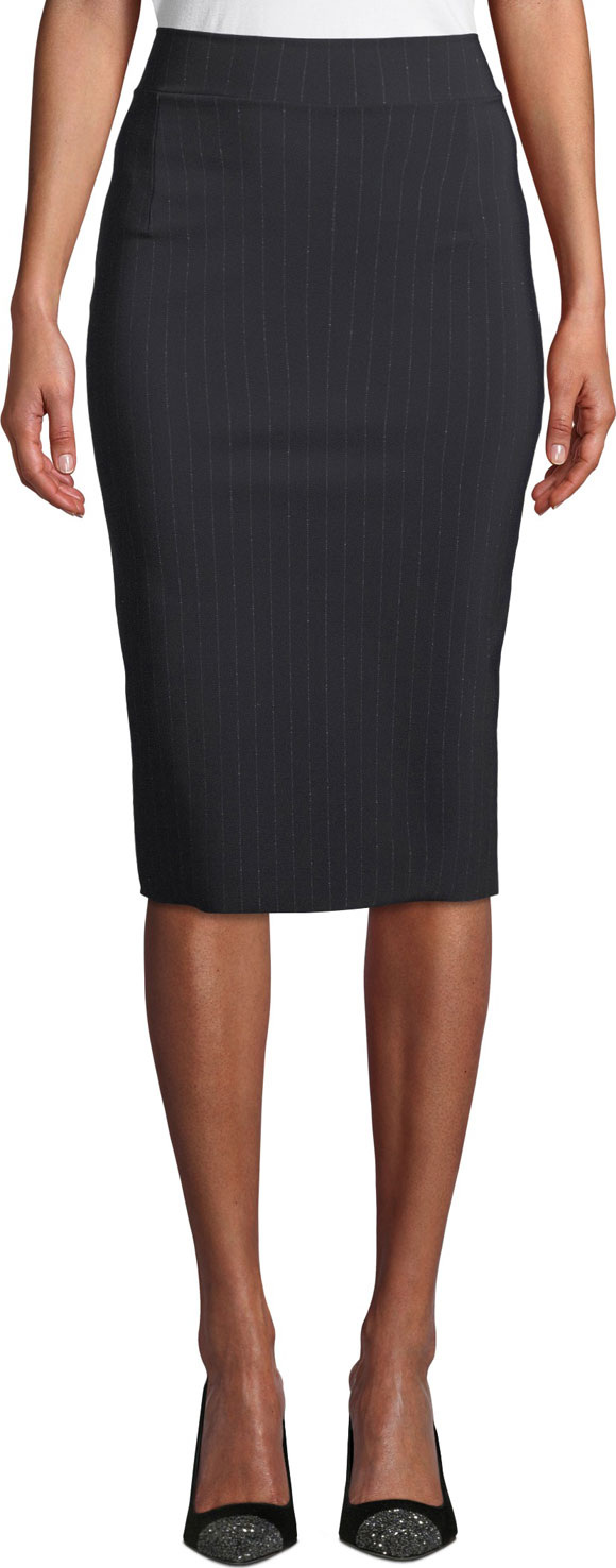 La Petite Robe di Chiara Boni Lumi Pinstripe Pencil Skirt