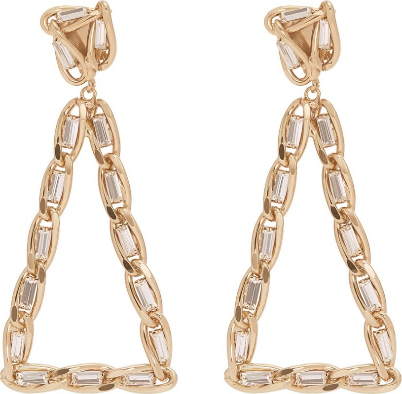 Rosantica Crystal triangle clip-on earrings