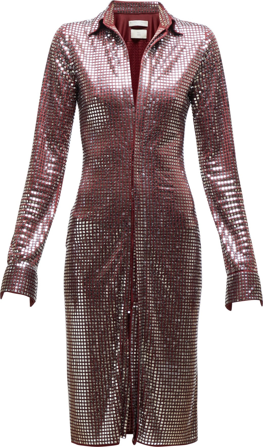 Bottega Veneta Stud-embellished satin-jersey shirtdress