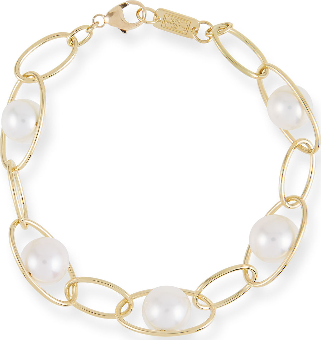 IPPOLITA 18k Gold Nova Pearl Chain-Link Bracelet