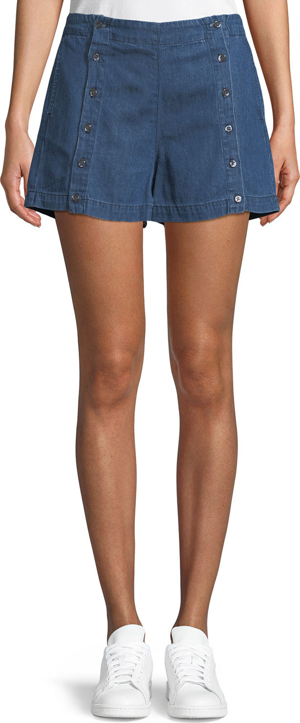 3X1 Amy Button Denim Shorts