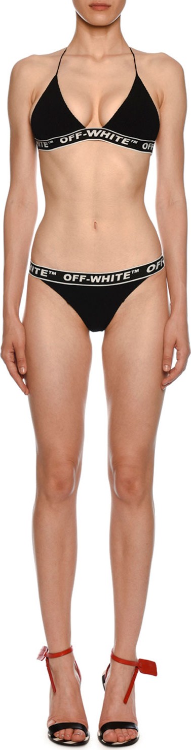 Off White Logo-Band Two-Piece Bikini