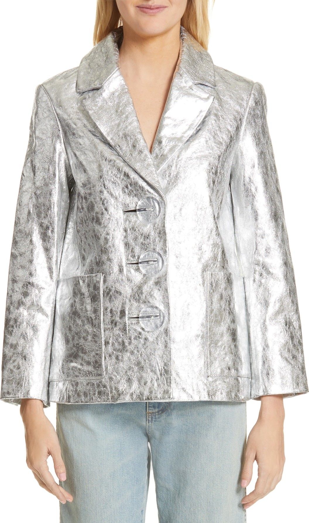 Simon Miller Dawes Crackled Leather Jacket