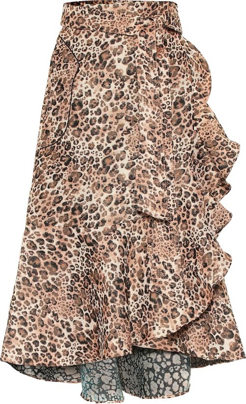 Johanna Ortiz Cynical Attitude jacquard wrap skirt