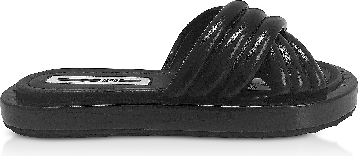 McQ - Alexander McQueen Black Venture Slide Sandals