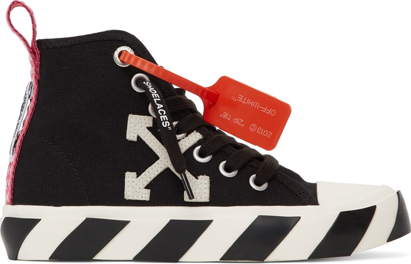 Off White Black & White Arrows Mid-Top Sneakers