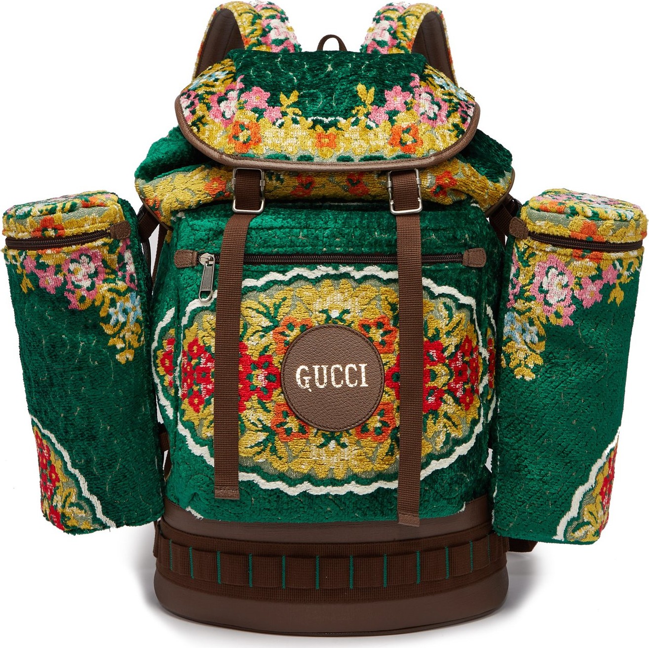 Gucci Alpina floral-velvet backpack
