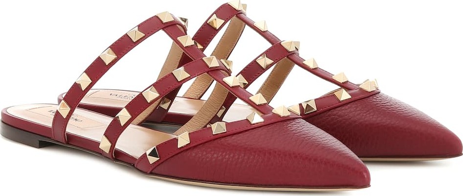 Valentino Valentino Garavani Rockstud leather slippers