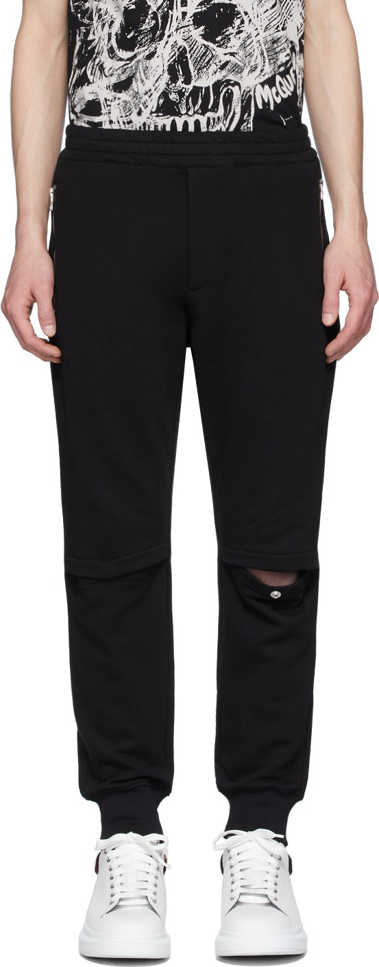 Alexander McQueen Black Jogger Lounge Pants