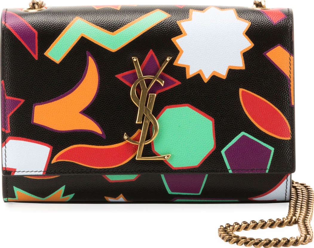 Saint Laurent Kate Monogram YSL Small Shapes-Print Crossbody Bag