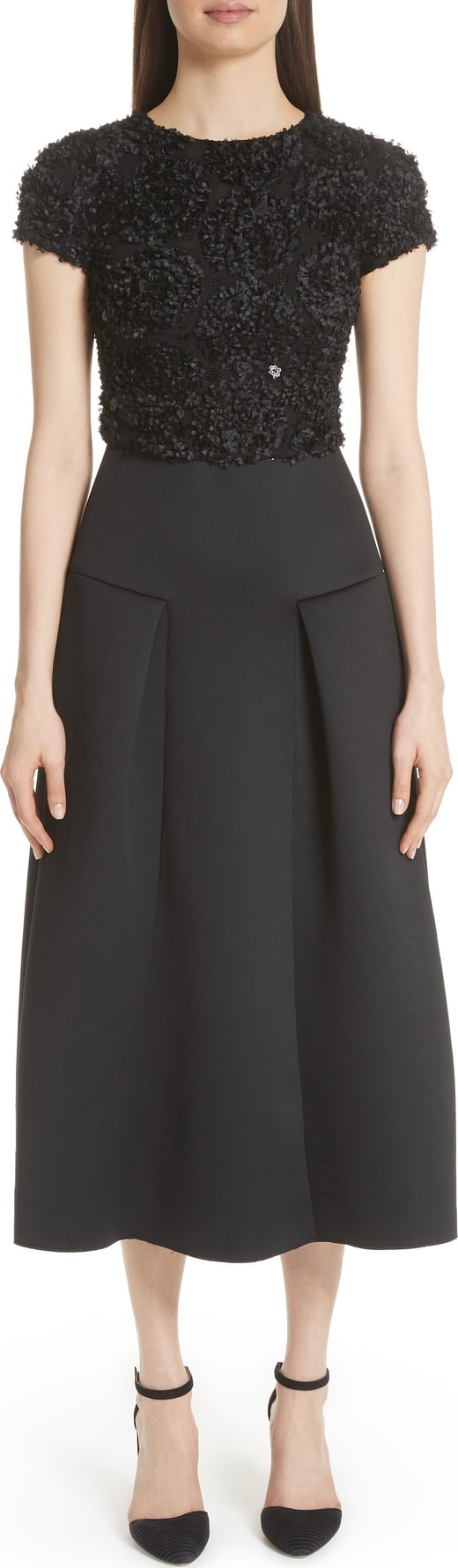 Emporio Armani Embellished Two Piece Midi Dress