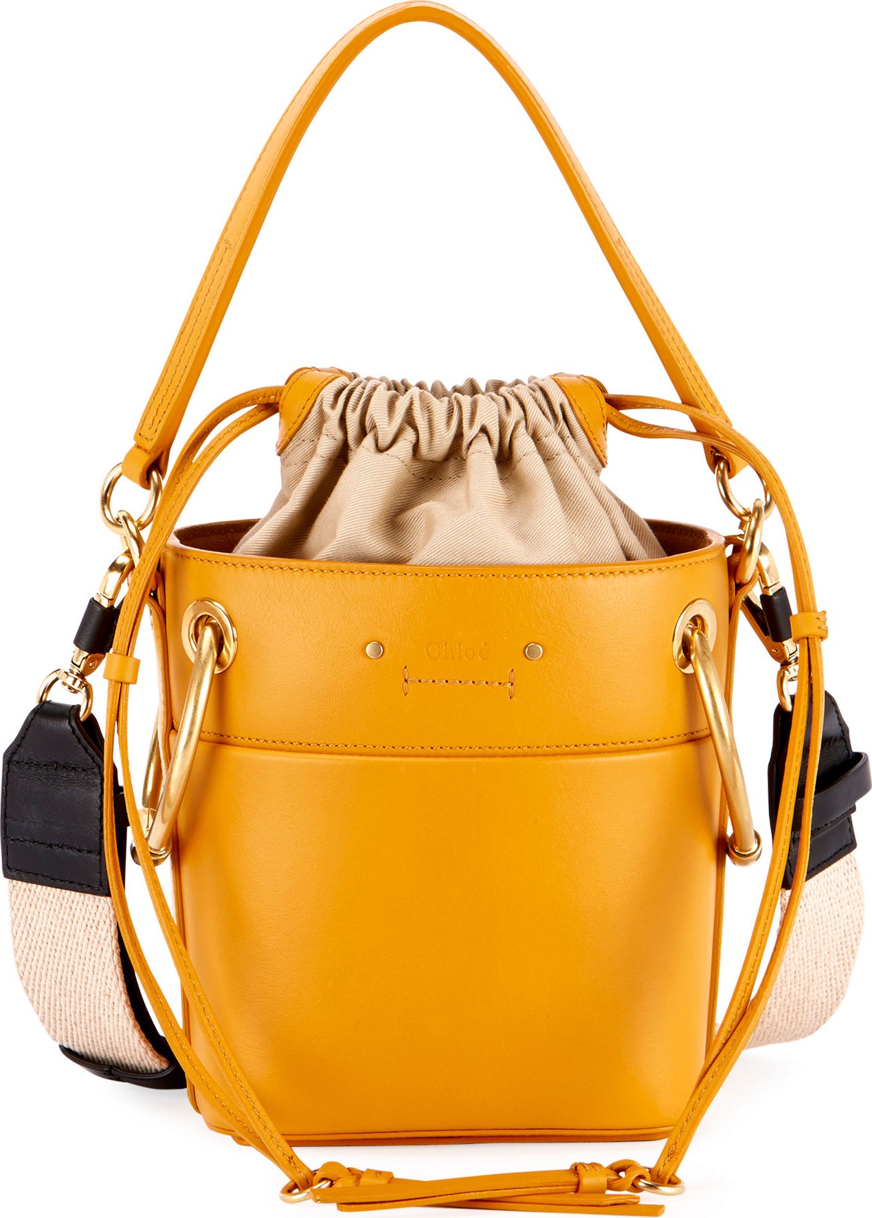 Chloe Roy Mini Smooth Leather Bucket Bag