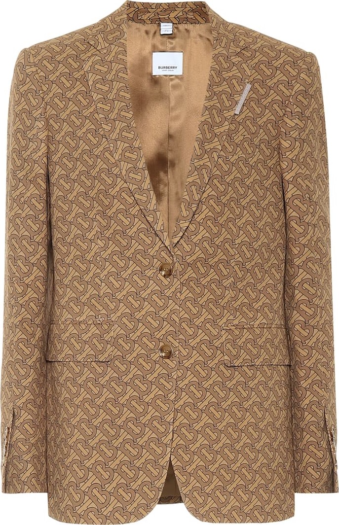 Burberry London England Logo silk blazer