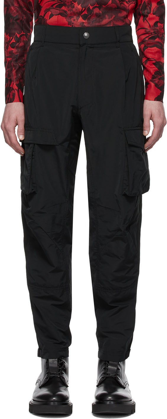 Givenchy Black Taffeta Cargo Pants