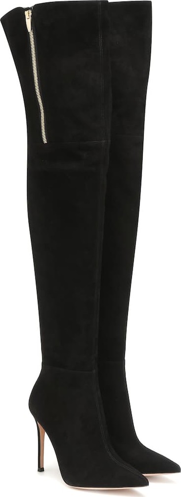 Gianvito Rossi Suede over-the-knee boots