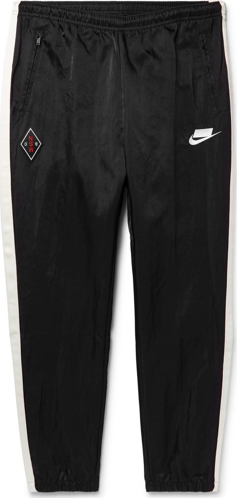 Nike Sportswear Tapered Striped Nylon Track Pants Nike Sportswear Tapered Striped Nylon Track Pants