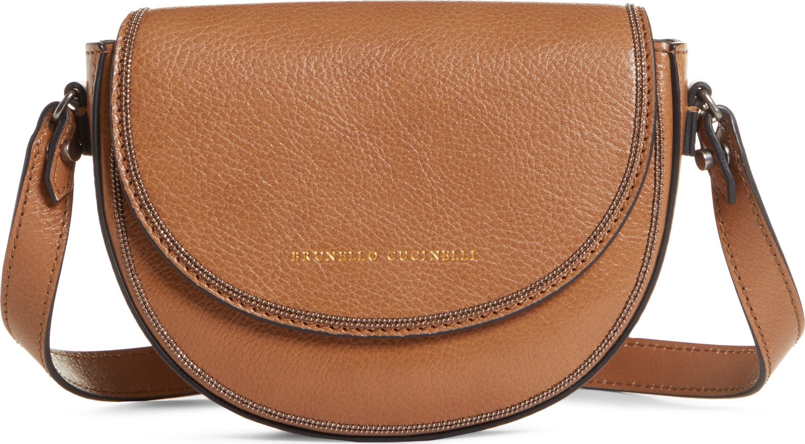 Brunello Cucinelli Monili Trim Leather Belt & Shoulder Bag