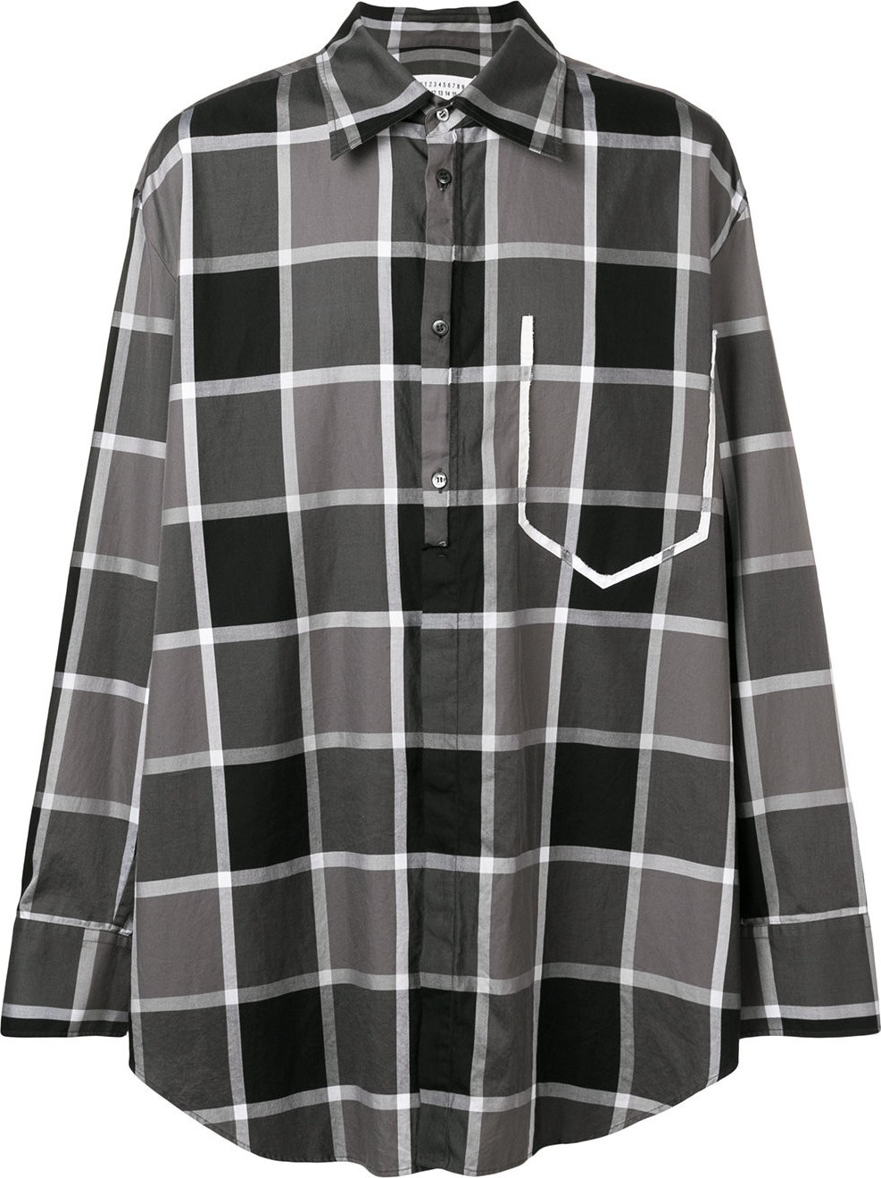 Maison Margiela two-tone large checked shirt