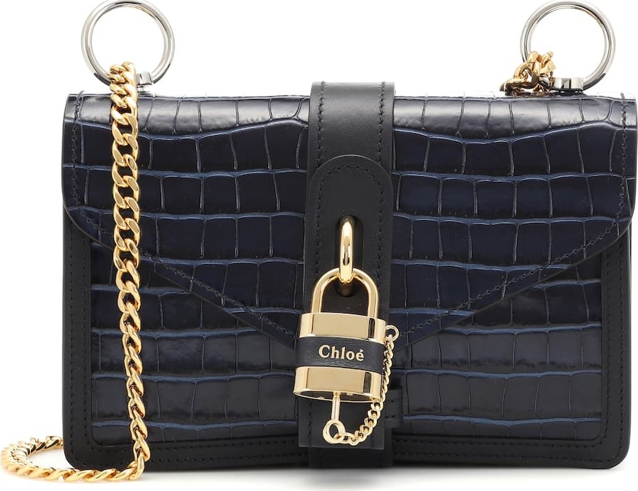 Chloe Aby croc-effect leather shoulder bag