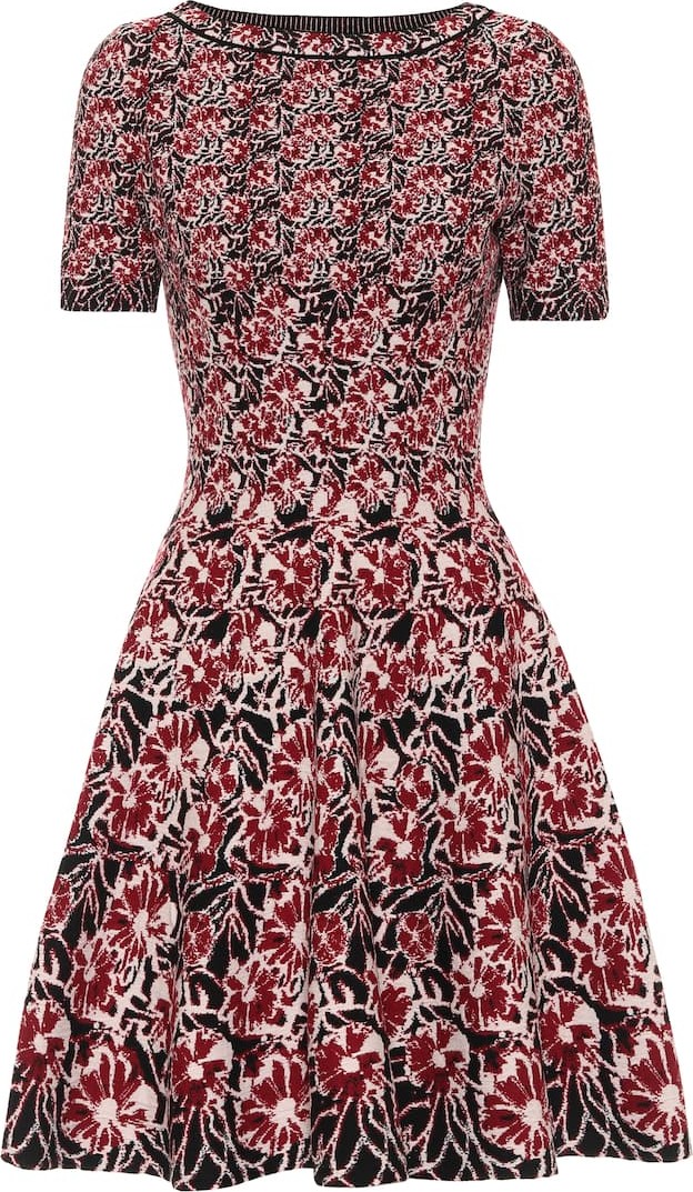 Alaïa Floral stretch-knit dress