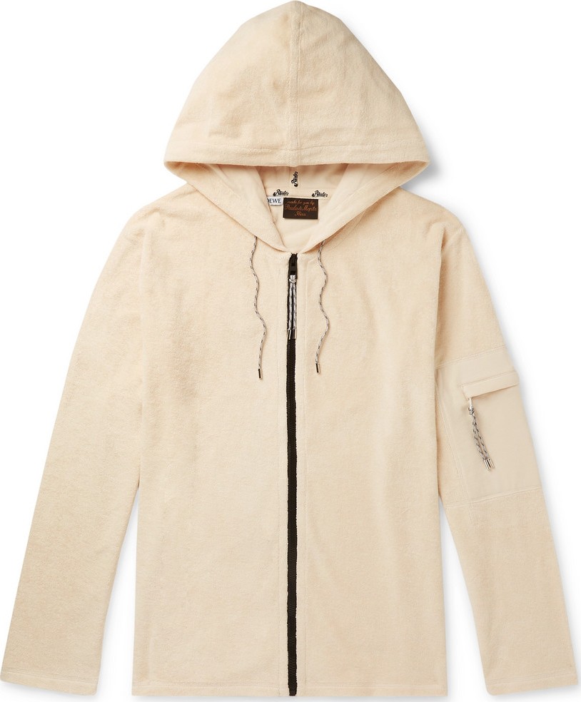 LOEWE + Paula's Ibiza Logo-Appliquéd Cotton-Terry Zip-Up Hoodie