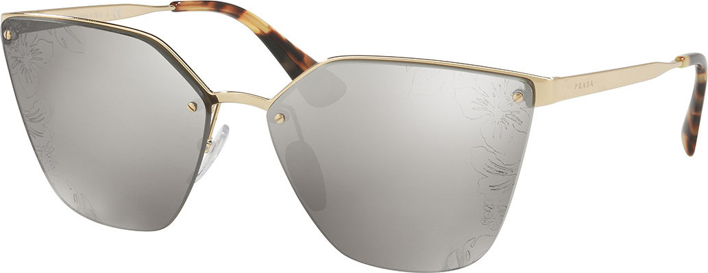 Prada Squared Cat-Eye Sunglasses w/ Floral Lenses