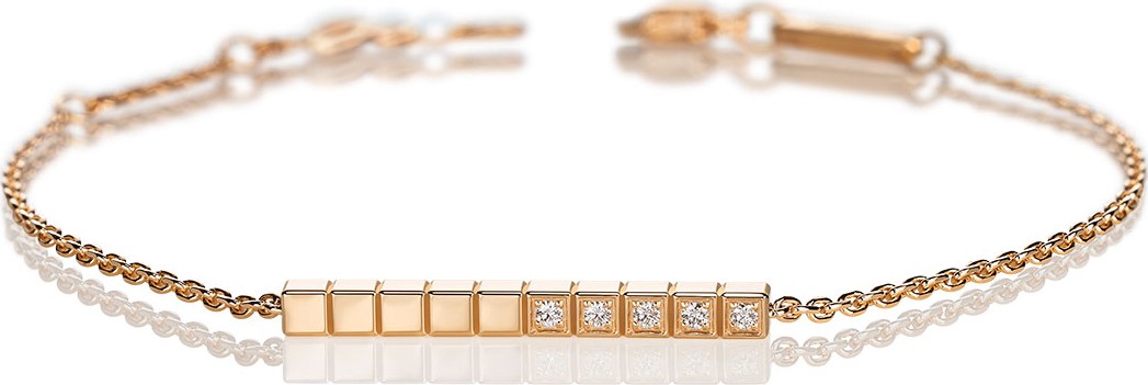 Chopard Ice Cube Diamond Bar Bracelet in 18K Rose Gold