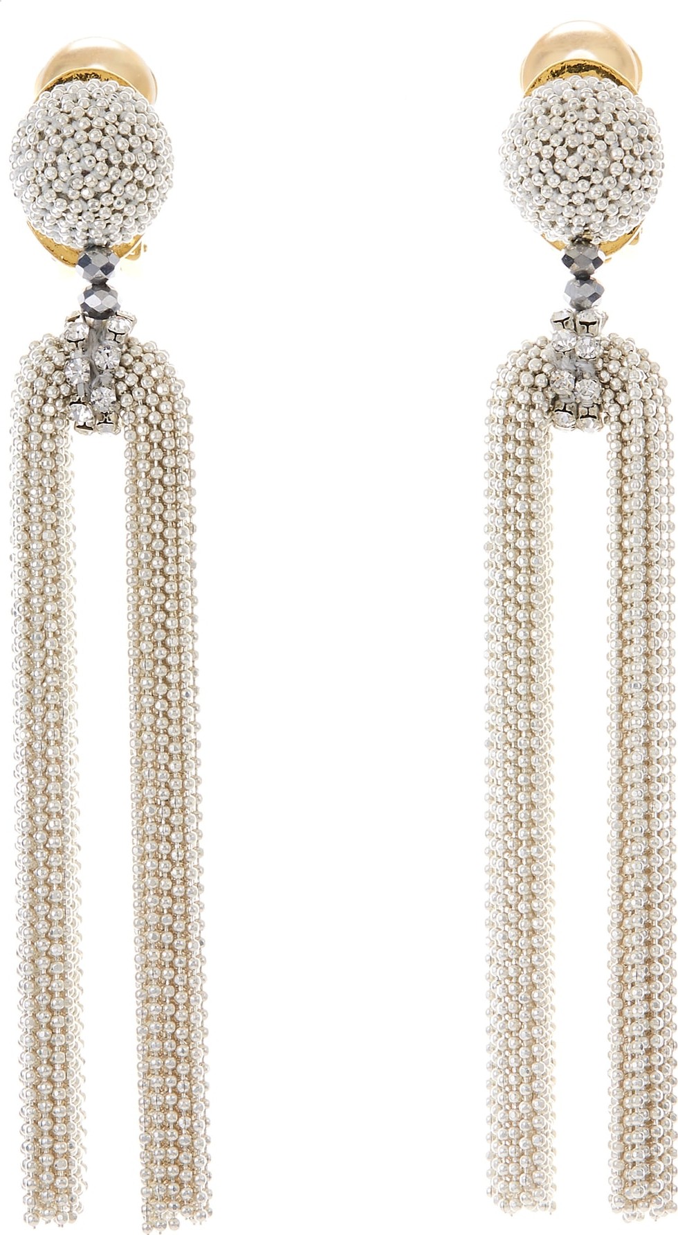 Oscar De La Renta Embellished Chain Drop Earrings