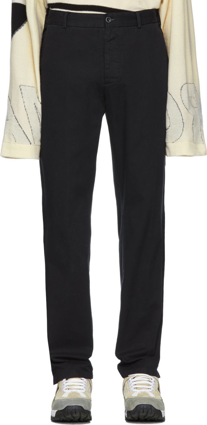 Maison Margiela Black Cigarette Leg Trousers