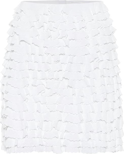 Alaïa Ruffled high-rise miniskirt