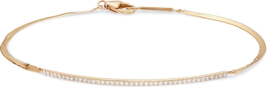 Lana Flawless Curve Liquid 14k Diamond Bracelet