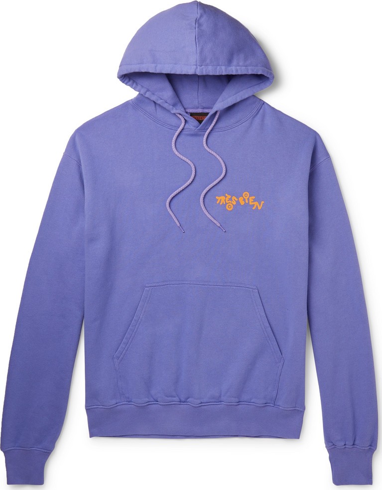 Très Bien Souvenir Logo-Print Fleece-Back Cotton-Jersey Hoodie