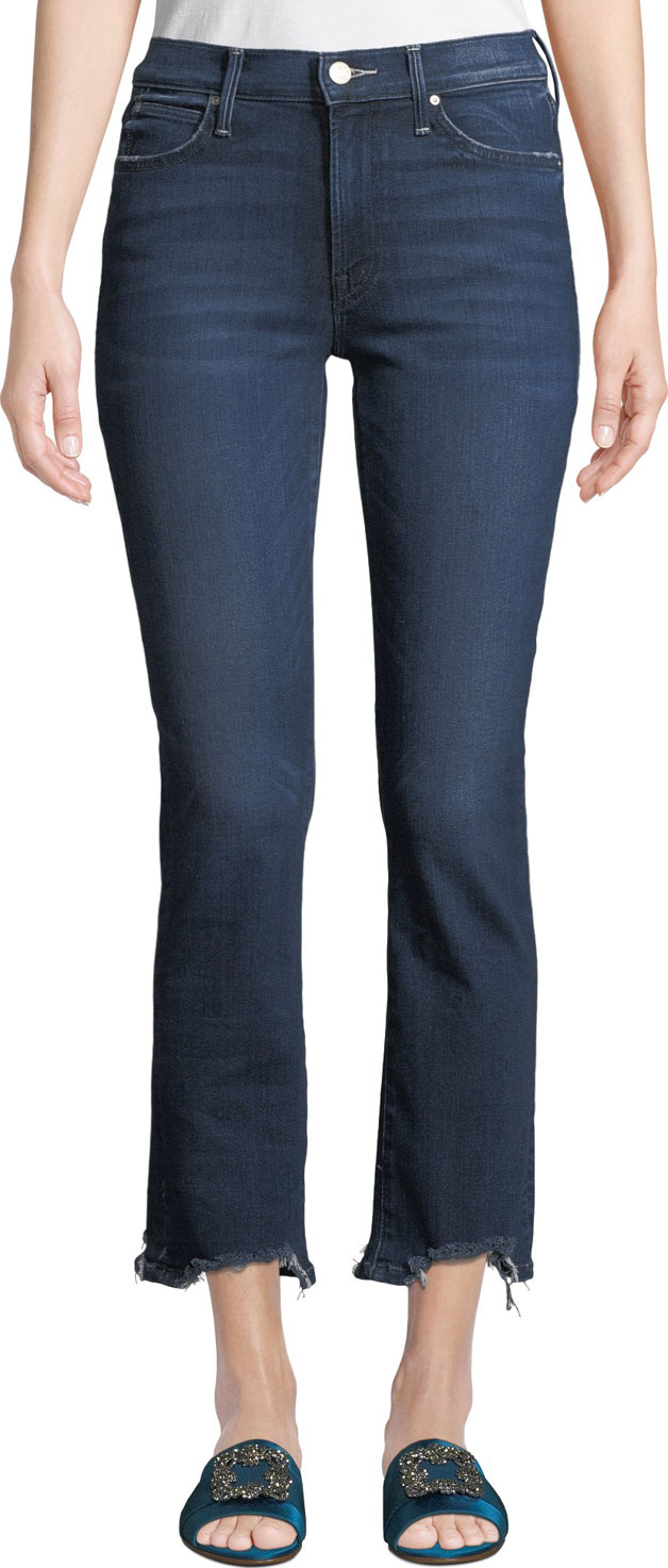 MOTHER Rascal Chewed-Hem Ankle Jeans