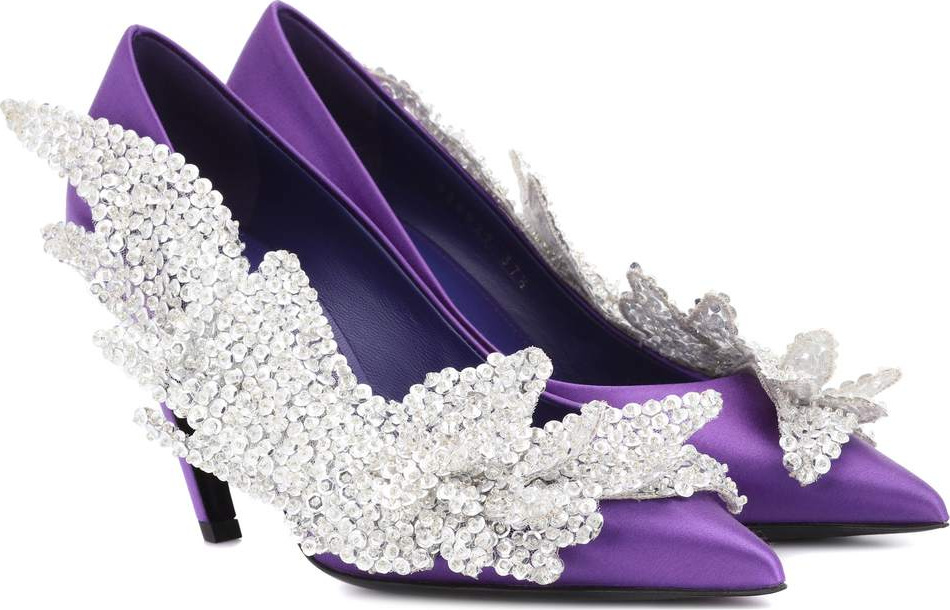 Balenciaga Slash Heel satin pumps