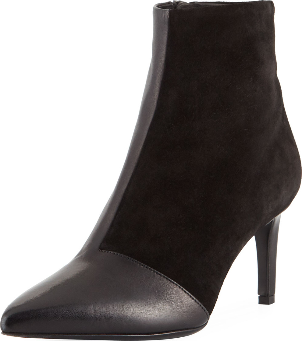 Rag & Bone Beha Mixed Leather & Suede Zip-Up Bootie