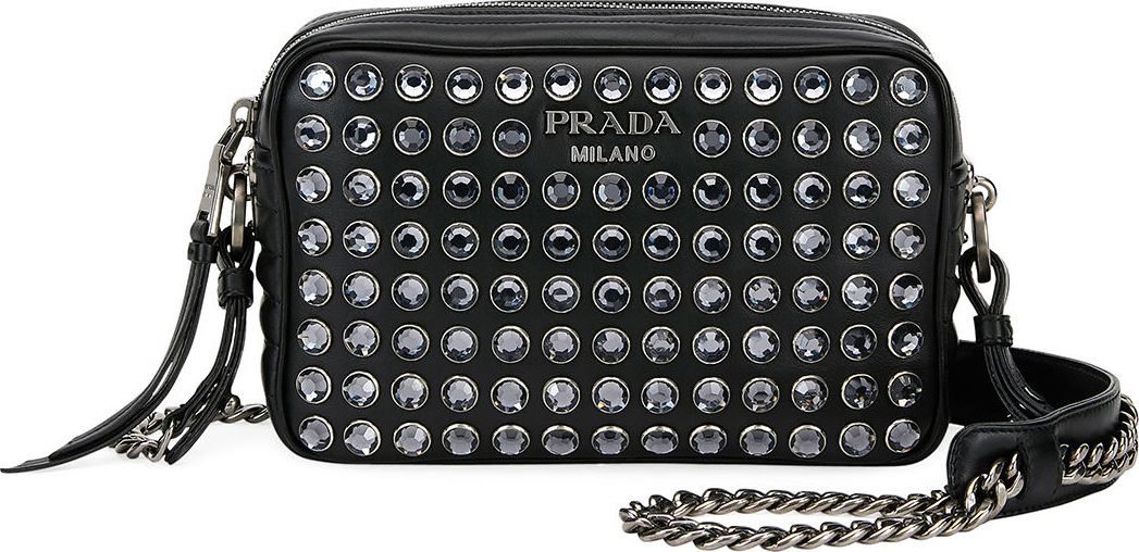 Prada Diagramme Studded Camera Bag
