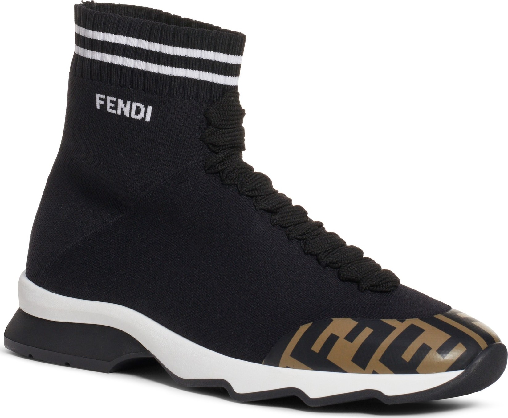 Fendi Rockotop Zucca Sock Sneaker