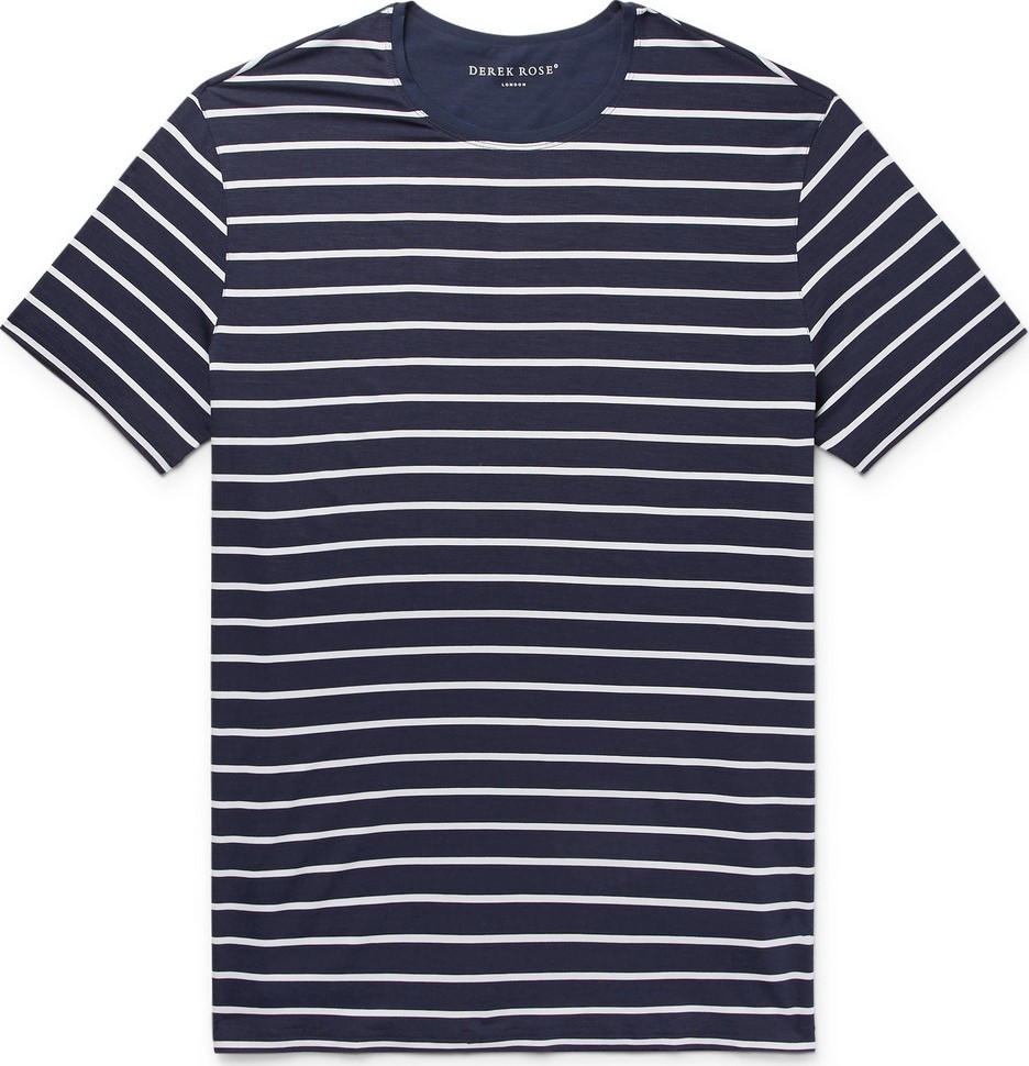 Derek Rose Alfie Striped Stretch-Micro Modal Jersey T-Shirt
