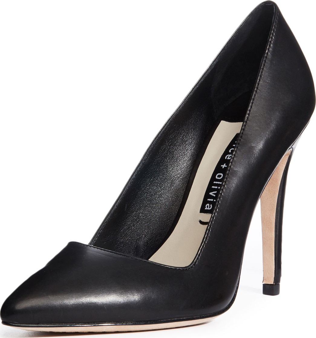 Alice + Olivia Dina Leather 95mm Pump