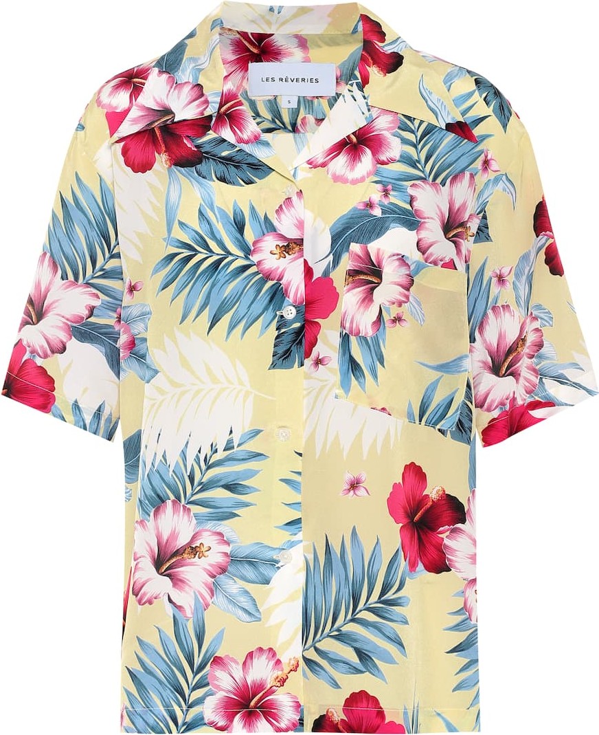 Les Rêveries Floral silk shirt