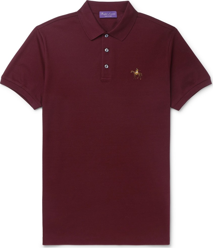 Ralph Lauren Purple Label Slim-Fit Logo-Embroidered Cotton-Piqué Polo Shirt