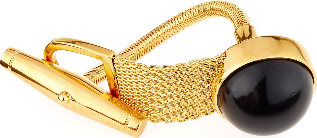 Balenciaga Chain Toggle Bracelet, Black/Golden