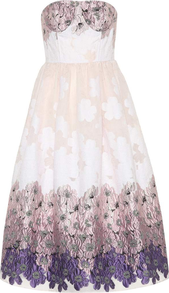 Huishan Zhang Victoria floral jacquard dress