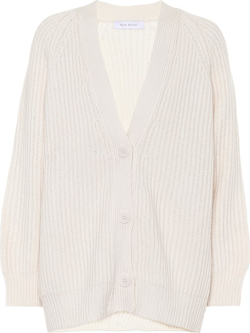Ryan Roche Ribbed cashmere cardigan