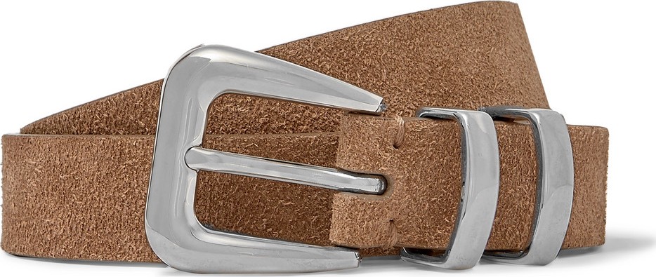Brunello Cucinelli Light-Brown Suede Belt